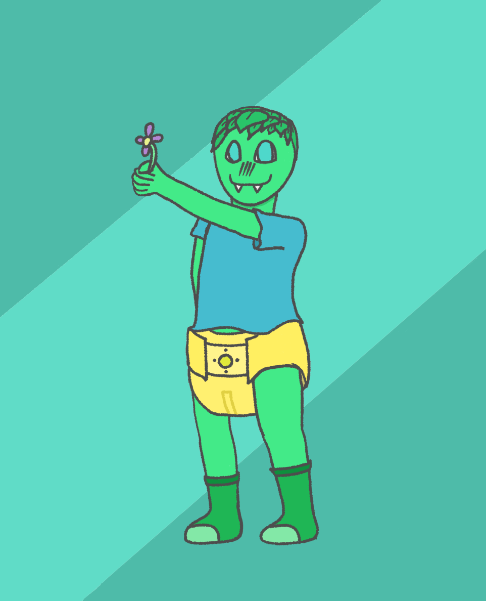 Plantoid Toddler with Flower